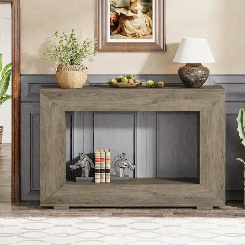 47palcový úzký konzolový stolek s úložným prostorem do předsíně/obývacího pokoje – 120 Š x 74 V x 30 H (cm)