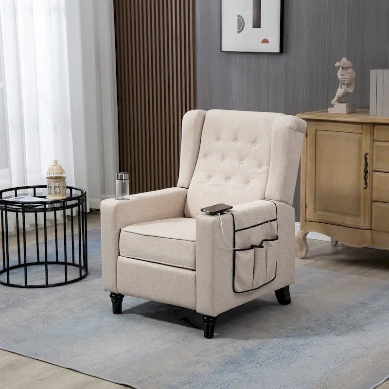 Recliner Chair with Button Tufted Back