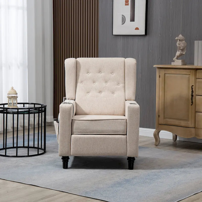 Polohovací křeslo s prošívaným opěradlem