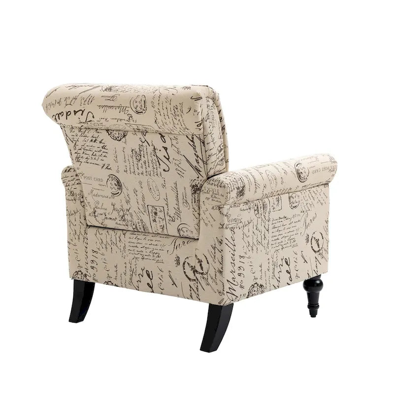 Čalouněné akcentové křeslo ve stylu Mid-Century Modern – 30.70 x 29.92 x 34.05