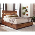 Mallory Smokey Walnut and Coffee Bean Storage Platform Bed