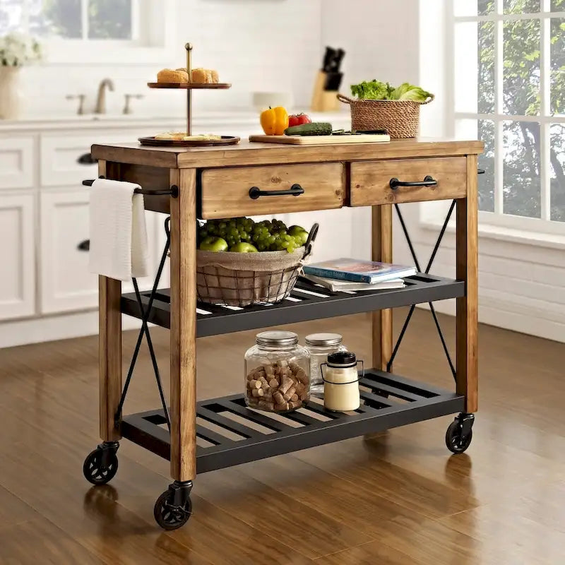 Crosley Roots Kitchen Cart - 42W x 18D x 36.75H